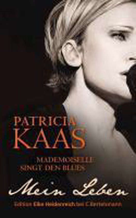 Boek "Mein Leben" van Patricia Kaas, "Mademoiselle singt den Blues". Close-up van de zangeres.