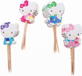 Cupcake Toppers | Hello | Taartversiering | Cocktailprikkers | 24 Stuks + 1 Ballon