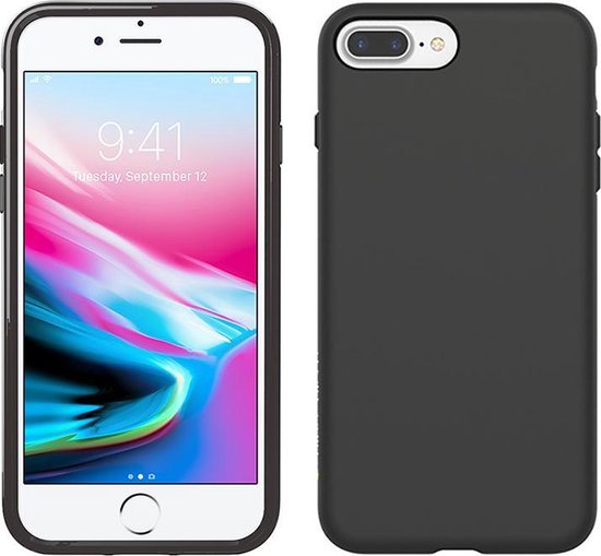 iPhone 7 plus hoesje zwart - Apple 8 plus zwart siliconen case hoes cover | bol.com