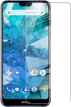 Shop4 - Nokia 7.1 Glazen Screenprotector - Gehard Glas Transparant