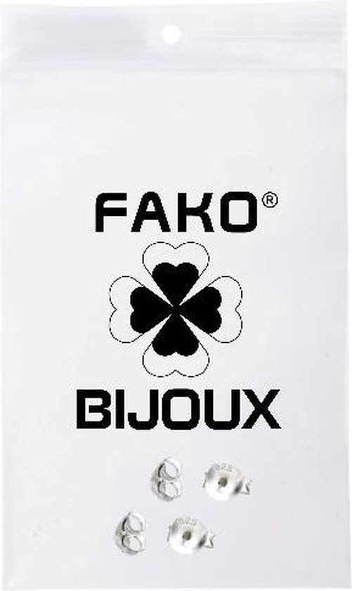 Fako Bijoux® - Oorbel Stoppers / Achterkantjes - 925 Zilver - 5mm - 4 Stuks - 