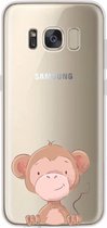 Samsung Galaxy S8 transparant aap siliconen hoesje - Aapje