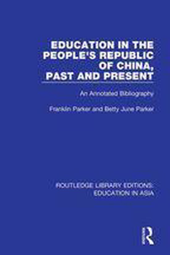 Routledge Library Editions: Education in Asia - Education in ... - cover