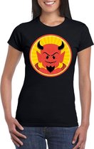 Halloween rode duivel t-shirt zwart dames XL