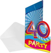 40 Jaar Party Uitnodigingen - 8 stuks