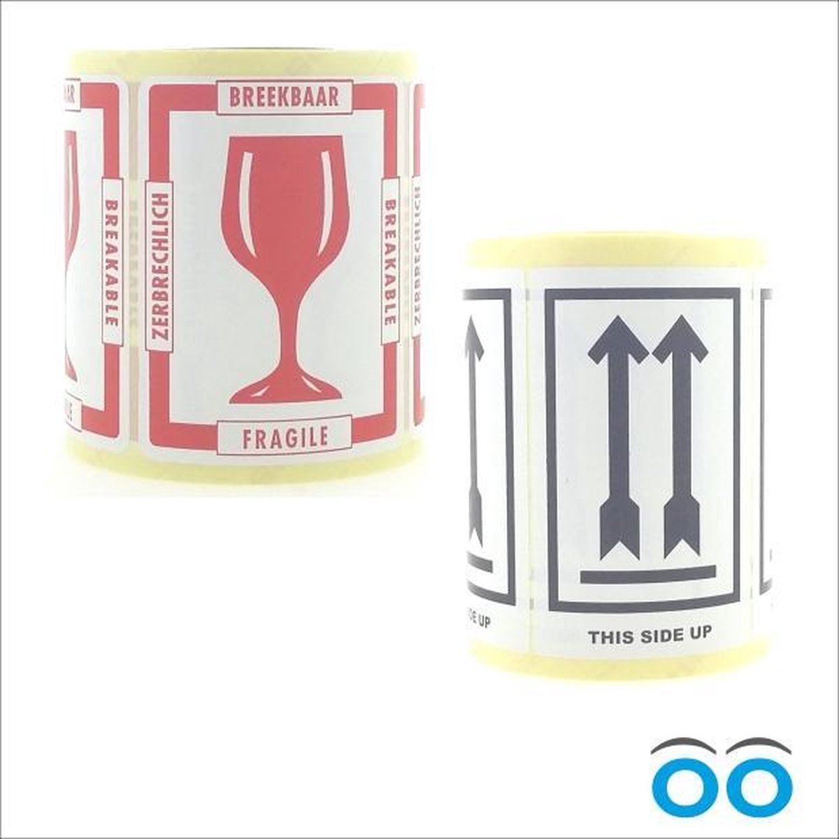 Verhuis stickers verzend etiketten This Side Up Breekbaar 500
