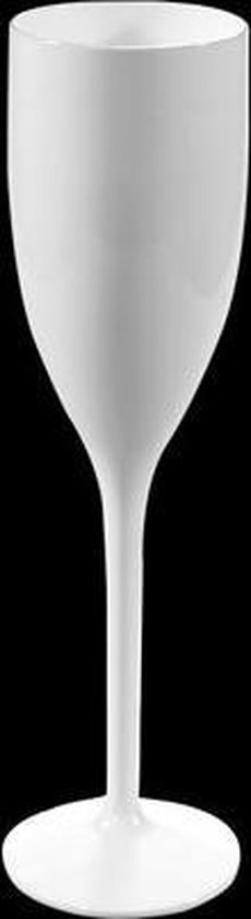 Champagneglas - Kunststof - Herbruikbaar - Plastic glazen - Champagne -  15cl - Wit - 6... | bol.com