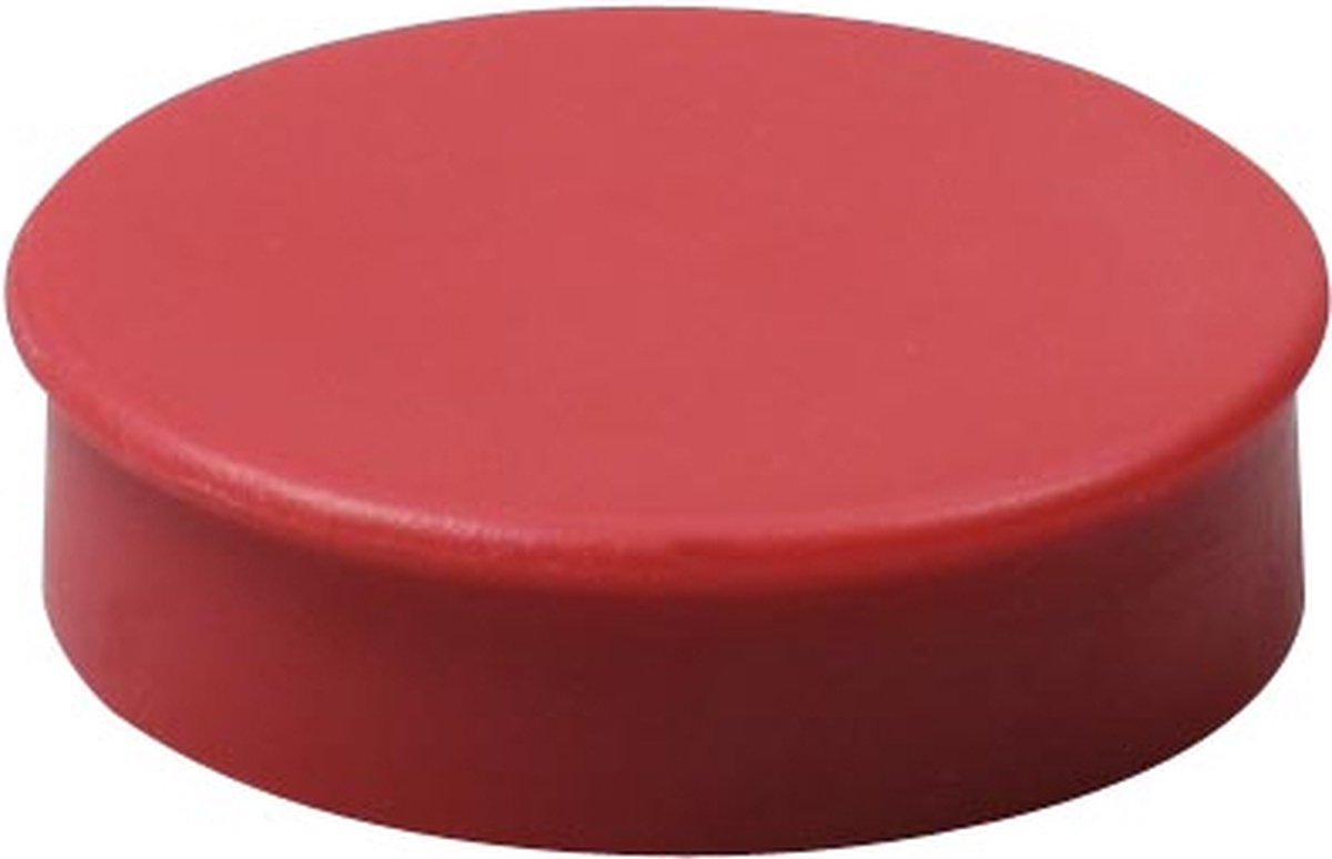 20x Nobo magneten diameter van 30mm, rood, blister a 4 stuks
