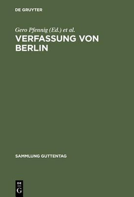 Verfassung von Berlin - cover