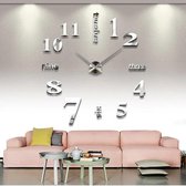 3D wandklok - Zilver