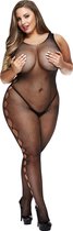 Crotchless Suspender Bodystocking Queen Size Baci Lingerie 00285