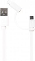 XQISIT 2-in-1 Lightning/Micro USB Kabel Wit (180cm)