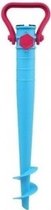 Blauwe parasolhouder/parasolboor - 40 cm - parasolvoet/parasolstandaard