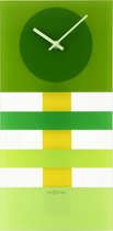 NeXtime klok 2855gn Bold Stripes, 19 x 38 cm, Wall, Green