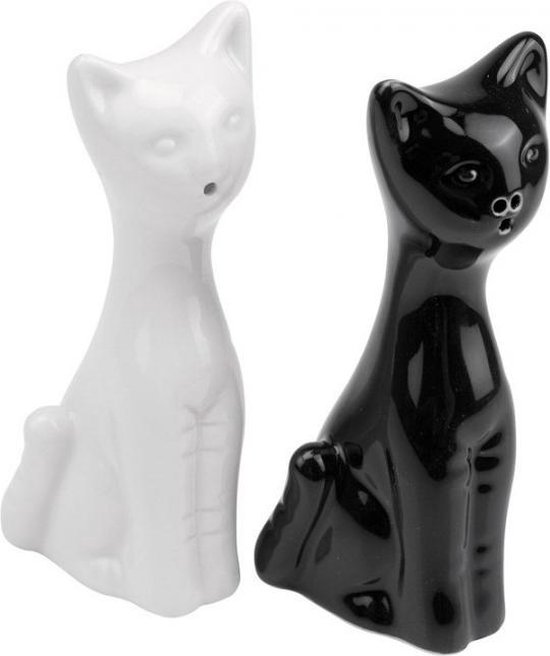 Harden versus Symposium Present Time peper en zoutstel Katten zwart en wit | bol.com