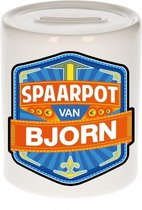 Kinder spaarpot voor Bjorn - keramiek - naam spaarpotten