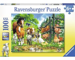 foto van Ravensburger puzzel Dierenbijeenkomst - Legpuzzel - 100 stukjes