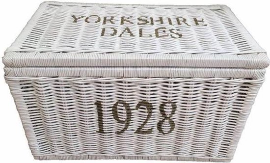 Sweet Living Grote Witte Rieten Mand XL - Yorkshire Dales 1928 | bol.com