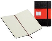 3x Moleskine adresboek, 13x21cm, gelijnd, harde cover, 192 bladzijden, zwart