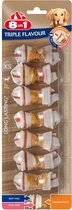 8in1 Delights Kauwknook Triple Flavour Kip&Varken&Rund - Hondensnacks - Xs