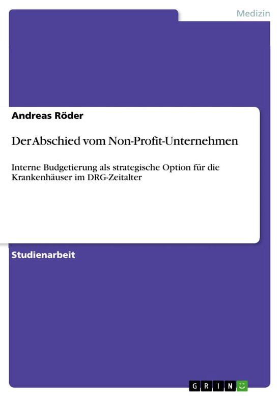 Der Abschied vom Non-Profit-Unternehmen - cover