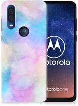 Housse TPU Silicone Etui pour Motorola One Vision Coque Téléphone Aquarelle Lumière