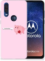 Coque pour Motorola One Vision TPU étui Boue Pig