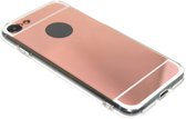 Luxe spiegel hoesje beige Geschikt voor iPhone SE (2022/ 2020)/ 8/ 7