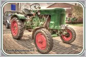 Wandbord - Tractor Fendt Dieselross fl5 -20x30cm- Gebolde Duitse Kwaliteit