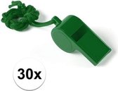 30x Sifflet vert sur cordon