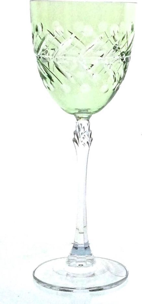 Kristallen wijnglazen - Wijnglas - lime green - set van - gekleurd kristal | bol.com