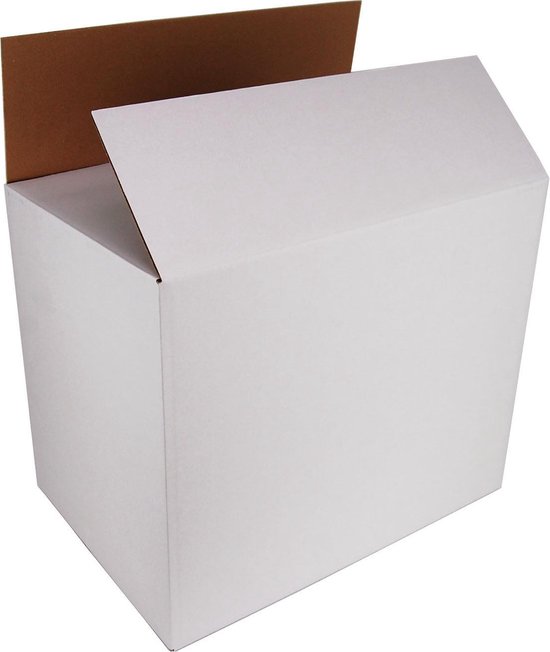 Aanzetten makkelijk te gebruiken Meer dan wat dan ook Verhuisdozen XL wit - 200 stuks (1 pallet) - 60x40x50cm | bol.com