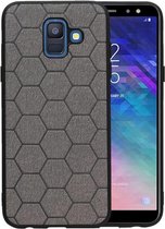 Grijs Hexagon Hard Case voor Samsung Galaxy A6 2018