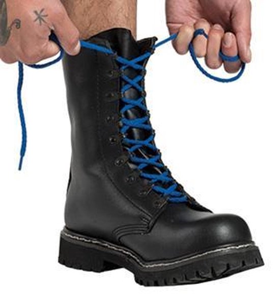 Mister B - Schoenveter - Blauw - 10 Gaten - 175 cm - Schoenveter speciaal voor Kistjes en Skinhead Laarzen - Shoe Lace Blue 10 Hole