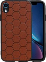 Bruin Hexagon Hard Case voor iPhone XR