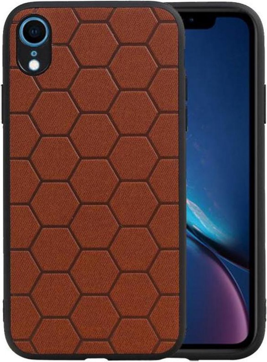 Bruin Hexagon Hard Case voor iPhone XR