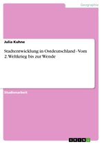 Boek cover Stadtentwicklung in Ostdeutschland - Vom 2. Weltkrieg bis zur Wende van Julia Kuhne