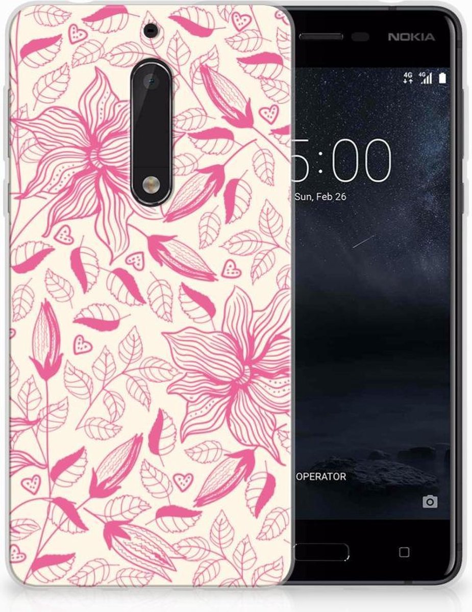 Nokia 5 TPU Case Pink Flowers