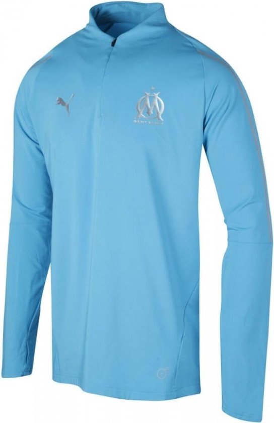 PUMA Olympique de Marseille 1/4 Zip Top Trainingsjas Heren - Bleu Azur cadeau geven
