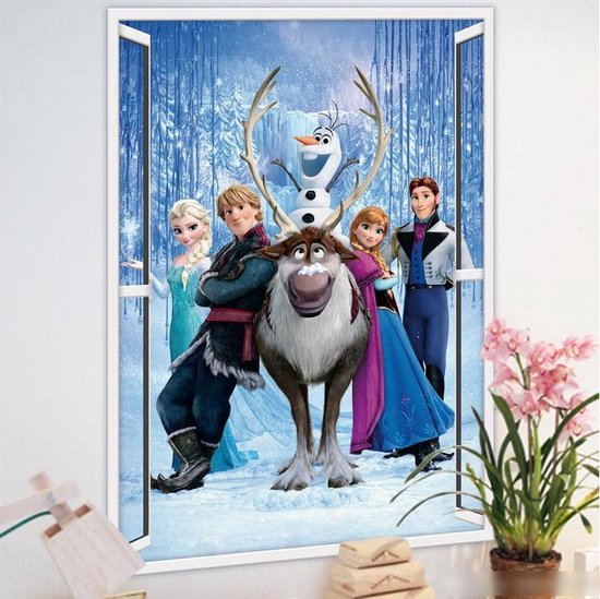 Booth wimper daar ben ik het mee eens Disney Frozen Muursticker - FAMILY WINDOW - 48x68cm + GRATIS 3D  Stickervelletje... | bol.com