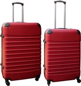 Travelerz kofferset 2 delig ABS groot - met cijferslot - reiskoffers 69 en 95 liter - rood