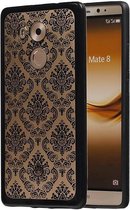 TPU Paleis 3D Back Cover for Huawei Mate 8 Zwart