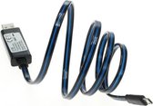 OTB MicroUSB kabel met blauw lichtgevend looplicht