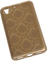 TPU Paleis 3D Back Cover for Huawei Honor 5A / Y6II Goud