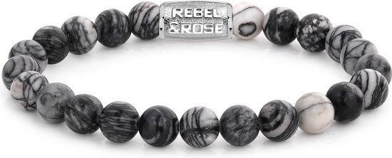 Rebel & Rose Stones Only Black Wolf - 8mm RR-80032-S-19 cm