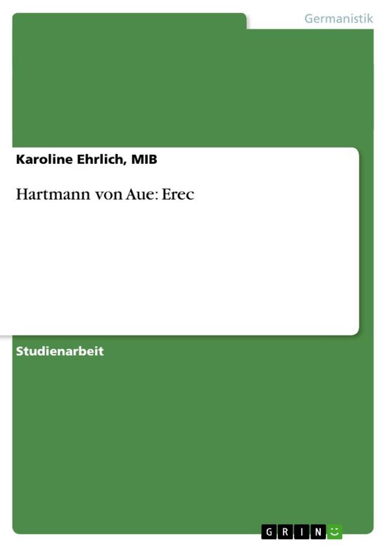 Hartmann von Aue: Erec - cover