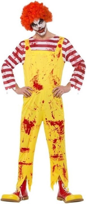 Halloween - Horror clown kostuum rood/geel voor heren 56/58 | bol