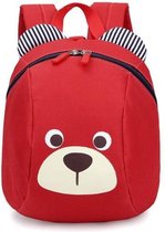 Harness Buddy kindertuigje - Knuffel rugzakje met looplijn - Looptuigje red bear - Tuigje Kind - Kinder rugzakje