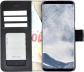 Pearlycase Véritable portefeuille en cuir Bookcase Samsung Galaxy S8 avec la main en cuir Zwart cas de téléphone