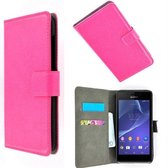 Sony Xperia M2 Wallet Bookcase hoesje Roze